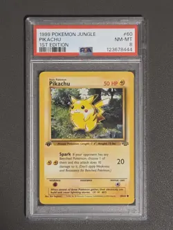 1999 Pokemon Jungle 1st Edition Pikachu 60/64 PSA 8 NM - MT - Image 1