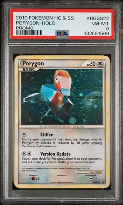 2010 POKEMON HEARTGOLD & SOULSILVER PROMO #HGSS22 PORYGON-HOLO PSA 8 - Image 1