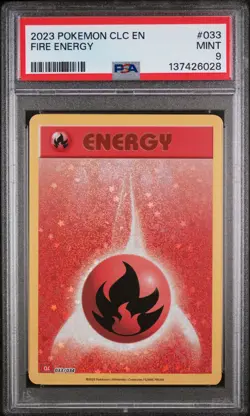 2023 POKEMON CLC-CLASSIC CHARIZARD & HO-OH EX DECK #033 FIRE ENERGY PSA 9 - Image 1