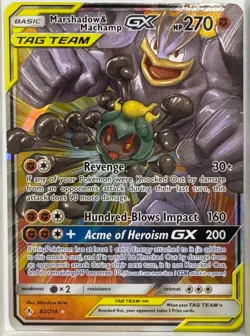 Marshadow & Machamp GX 82/214 Unbroken Bonds Ultra Rare Tag Team Holo Pokemon NM - Image 1