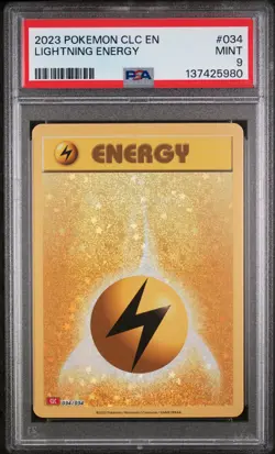 2023 POKEMON CHARIZARD & HO-OH EX DECK #034 LIGHTNING ENERGY PSA 9 - Image 1