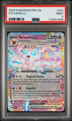 2025 POKEMON PRE EN-PRISMATIC EVOLUTIONS #041 SYLVEON EX PSA 9 - Image 1