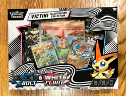 Pokemon Scarlet Violet BLACK BOLT & WHITE FLARE VICTINI Collection box SEALED - Image 1
