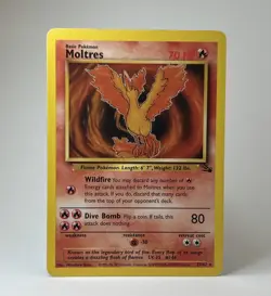 Moltres 27/62 Fossil Rare Non Holo Vintage 1999 WOTC Pokemon TCG MO - Image 2