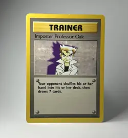 Imposter Professor Oak 73/102 Base Set Unlimited Rare 1999 WOTC Pokemon TCG LP - Image 1
