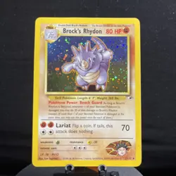 Pokemon TCG Brock's Rhydon Gym Heroes 2/132 Holo Unlimited Rare - Image 1