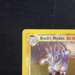 Pokemon TCG Brock's Rhydon Gym Heroes 2/132 Holo Unlimited Rare - Image 3