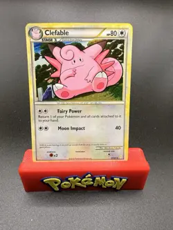 Clefable 3/123 Rare HeartGold & SoulSilver Holo Pokemon NM Rare - Image 1
