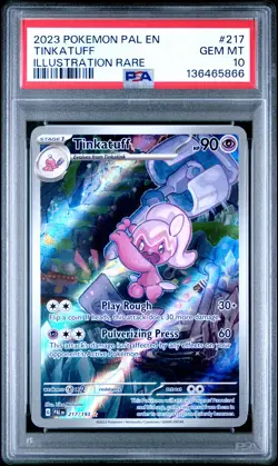 2023 POKEMON PAL EN-PALDEA EVOLVED ILLUSTRATION RARE #217 TINKATUFF PSA 10 - Image 1