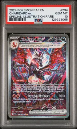2024 POKEMON PAF EN-PALDEAN FATES SPECIAL ILLUSTRATION RARE CHARIZARD EX PSA 10 - Image 1