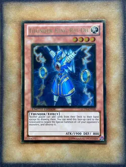 Yugioh Thunder King Rai-Oh GLD3-EN020 Gold Rare Limited Edition MP - Image 1