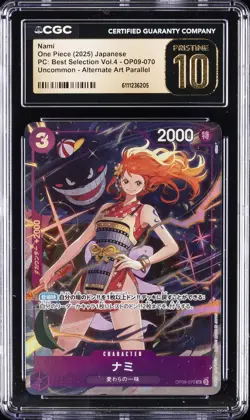 2025 ONE PIECE JAPANESE PC: BEST SELECTION VOL.4 ALT ART NAMI CGC 10 PRISTINE - Image 1