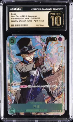 2025 ONE PIECE JAPANESE WEEKLY SHONEN JUMP APRIL ISSUE SABO CGC 10 PRISTINE - Image 1