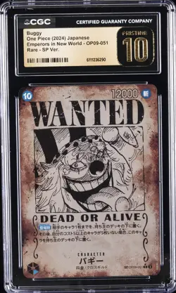 2024 ONE PIECE JPN EMPERORS IN NEW WORLD WANTED ALT ART BUGGY CGC 10 PRISTINE - Image 1