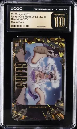 2024 ITAJAGA ONE PIECE LOG 3 #OP3-1 MONKEY D. LUFFY CGC 10 PRISTINE - Image 1