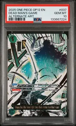 2025 ONE PIECE DEMON AURA NINE-SWORD ASURA BLADES DRAWN DEAD MAN'S GAME PSA 10 - Image 1