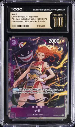 2025 ONE PIECE JAPANESE PC: BEST SELECTION VOL.4 ALT ART NAMI CGC 10 PRISTINE - Image 1