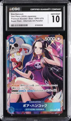 2024 ONE PIECE JAPANESE PREMIUM BOOSTER: BEST #OP01-078 BOA HANCOCK CGC 10 - Image 1