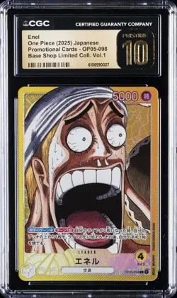 2025 ONE PIECE JPN SHOP LTD COLLECTION VOL. 1 #OP05-098 ENEL CGC 10 PRISTINE - Image 1