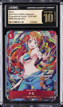 2024 ONE PIECE JPN PROMO CARDS PRB STORAGE BOX #ST01-007 NAMI CGC 10 PRISTINE - Image 1