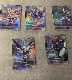 Bandai SD Gundam G Generation Eternal Promo Card Game EX Base Set of 5 types - Image 1
