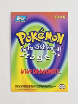 Topps Dragonite #149 Pokemon Non Holo E12 Of 12 Trading Card Blue Label - Image 2