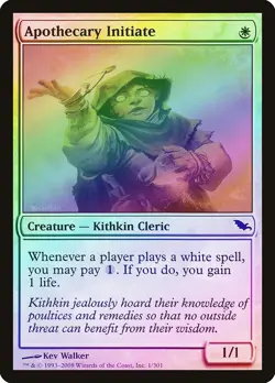 Apothecary Initiate FOIL Shadowmoor PLD White Common MAGIC MTG CARD ABUGames - Image 1