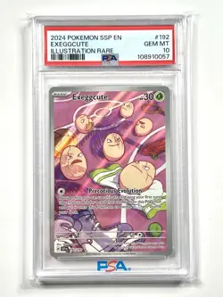 2024 Exeggcute Illustration Rare Pokemon TCG Card 192 - Surging Sparks PSA 10 - Image 1