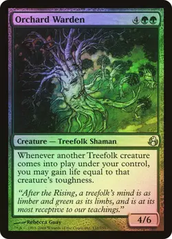 Morningtide MTG Foil Orchard Warden Magic - Image 1