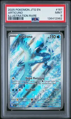 2025 POKEMON JTG EN-JOURNEY TOGETHER ILLUSTRATION RARE #161 ARTICUNO PSA 9 - Image 1