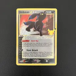 Pokemon TCG Umbreon Gold Star Celebration: Classic Collection 17/17 Holo - LP - Image 1