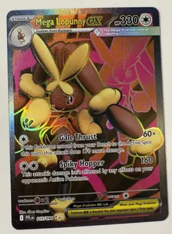 Mega Lopunny EX 115/94 Full Art Phantasmal Flames Pokemon TCG Card NM - Image 1