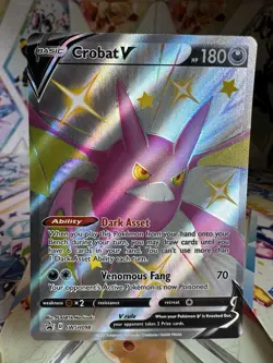 CROBAT V SWSH098 Black Star Promo Ultra Rare Full Art Holo Pokemon Card - Image 1