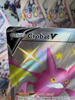 CROBAT V SWSH098 Black Star Promo Ultra Rare Full Art Holo Pokemon Card - Image 2