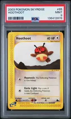 2003 POKEMON SKYRIDGE #65 HOOTHOOT PSA 9 - Image 1