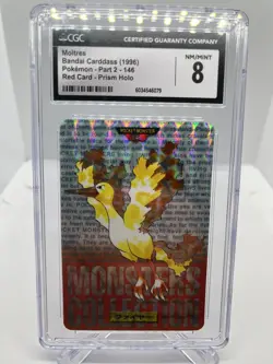 🔥1996 POKEMON BANDAI CARDDASS #146 MOLTRES CGC 8🔥 - Image 1