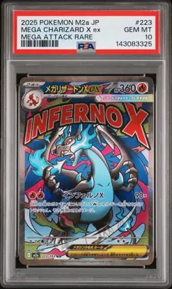 2025 POKEMON JPN M2A-MEGA DREAM EX MEGA ATTACK RARE MEGA CHARIZARD X EX PSA 10 - Image 1
