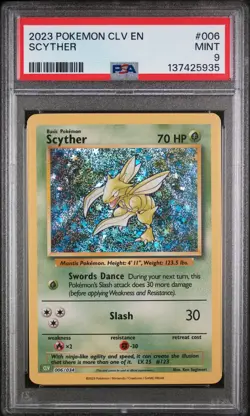 2023 POKEMON CLV-CLASSIC VENUSAUR & LUGIA EX DECK #006 SCYTHER PSA 9 - Image 1