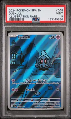 2024 POKEMON SFA EN-SHROUDED FABLE ILLUSTRATION RARE #068 DUSKULL PSA 9 - Image 1