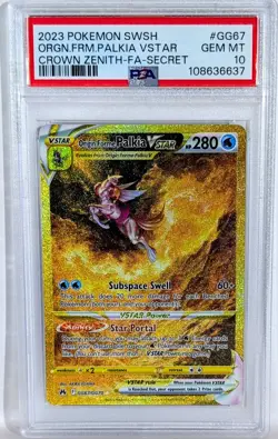 Pokemon SWSH PALKIA VSTAR Crown Zenith Full Art GG67/GG70 PSA 10 💎 GEM MINT - Image 1
