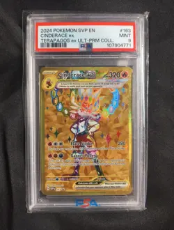 2024 POKEMON SVP EN-SV BLACK STAR PROMO #163 CINDERACE EX PSA 9 - Image 1