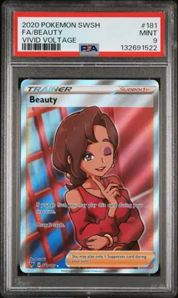 2020 POKEMON SWORD & SHIELD VIVID VOLTAGE #181 FULL ART/BEAUTY PSA 9 - Image 1