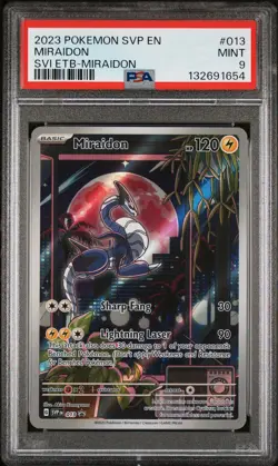 2023 POKEMON SVP SCARLET & VIOLET ETB PROMO #013 MIRAIDON PSA 9 - Image 1
