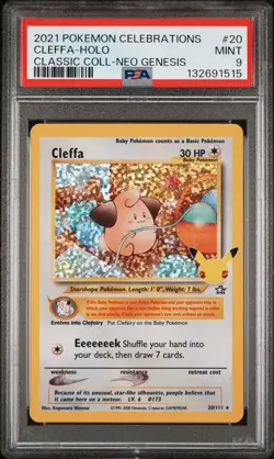 2021 POKEMON CELEBRATIONS CLASSIC COLLECTION #20 CLEFFA-HOLO PSA 9 - Image 1