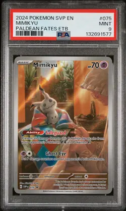 2024 POKEMON SVP EN-SV BLACK STAR PROMO #075 MIMIKYU PSA 9 - Image 1