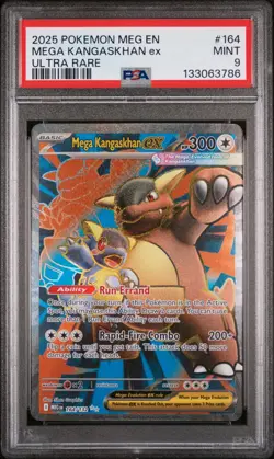 2025 POKEMON MEG EN-MEGA EVOLUTION ULTRA RARE #164 MEGA KANGASKHAN EX PSA 9 - Image 1