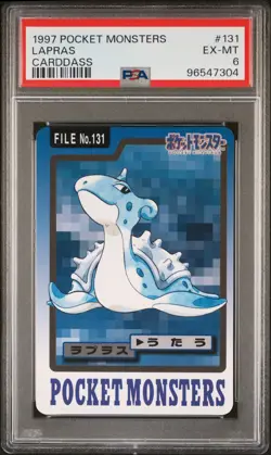 1997 POCKET MONSTERS CARDDASS #131 LAPRAS PSA 6 - Image 1