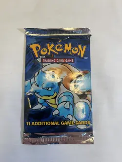 1999 Pokemon Base Set Unlimited Booster Pack Blastoise WOTC NEW and Sealed - Image 1