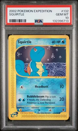 2002 POKEMON EXPEDITION #132 SQUIRTLE PSA 10 - Image 1