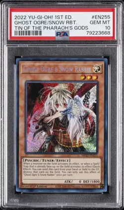 2022 YU-GI-OH! TIN OF THE PHARAOH'S GODS 1ST EDT GHOST OGRE & SNOW RABBIT PSA 10 - Image 1